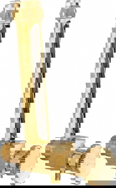 2-3/4 Inch Long Sight, 1/4 Inch Thread Size, Buna-N Seal Short Elbow With Drain, Vented Oil-Level Indicators and Gauge